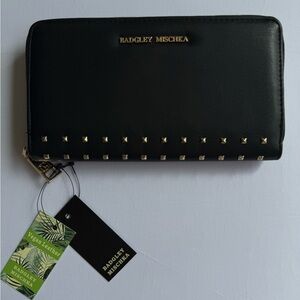 Badgley Mischka Black Wallet with Gold Accents